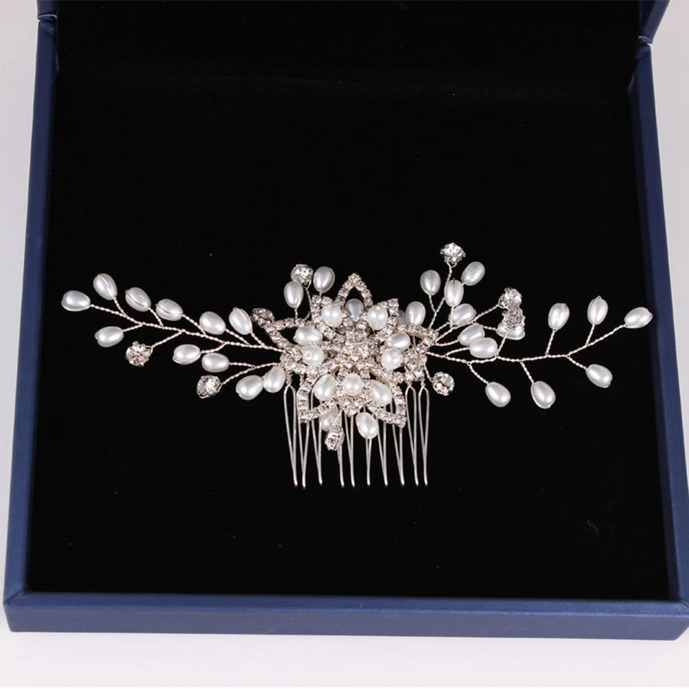 

Pearl Bride Hair Comb Exquisite Design Bright Chic Style Perfect Wedding Party Photography Hair Accessories Wedding Headdress