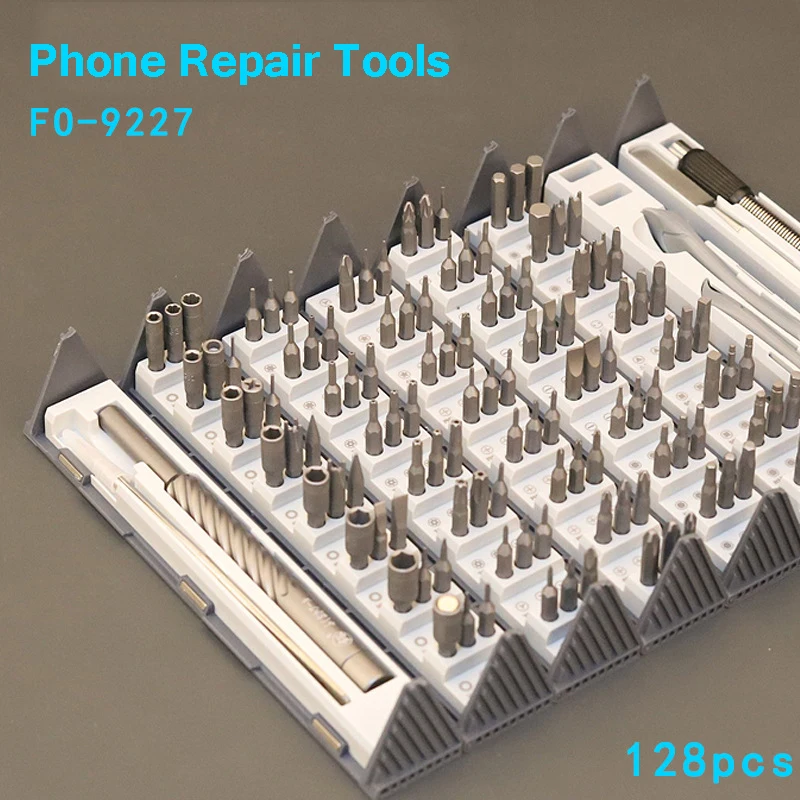 128 Pcs Screwdriver Set Reel Storage Box Five-pointed Star Shaped Bit Head Precision Phone Repair Tool Hand Tool Kit