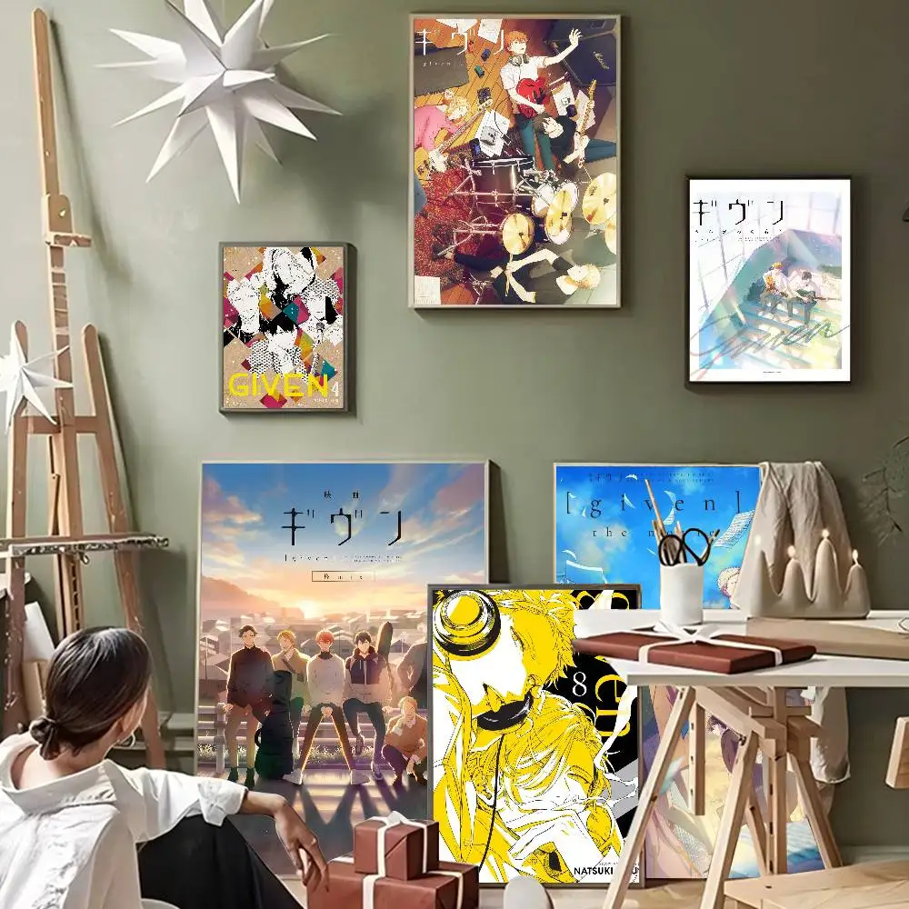 GIVEN BL Anime Classic Movie Posters Vintage Room Bar Cafe Decor Nordic Home Decor