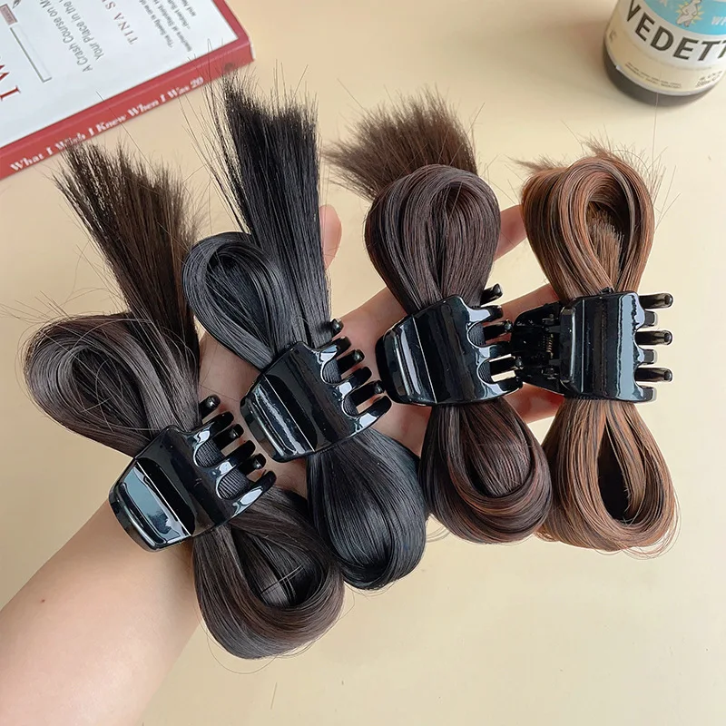 AISHG Wig Ponytail Top Hair Claw Clips for Women Synthetic Short Straight Invisible Wig Hair Clip Hairpin Girls Hair Accessories