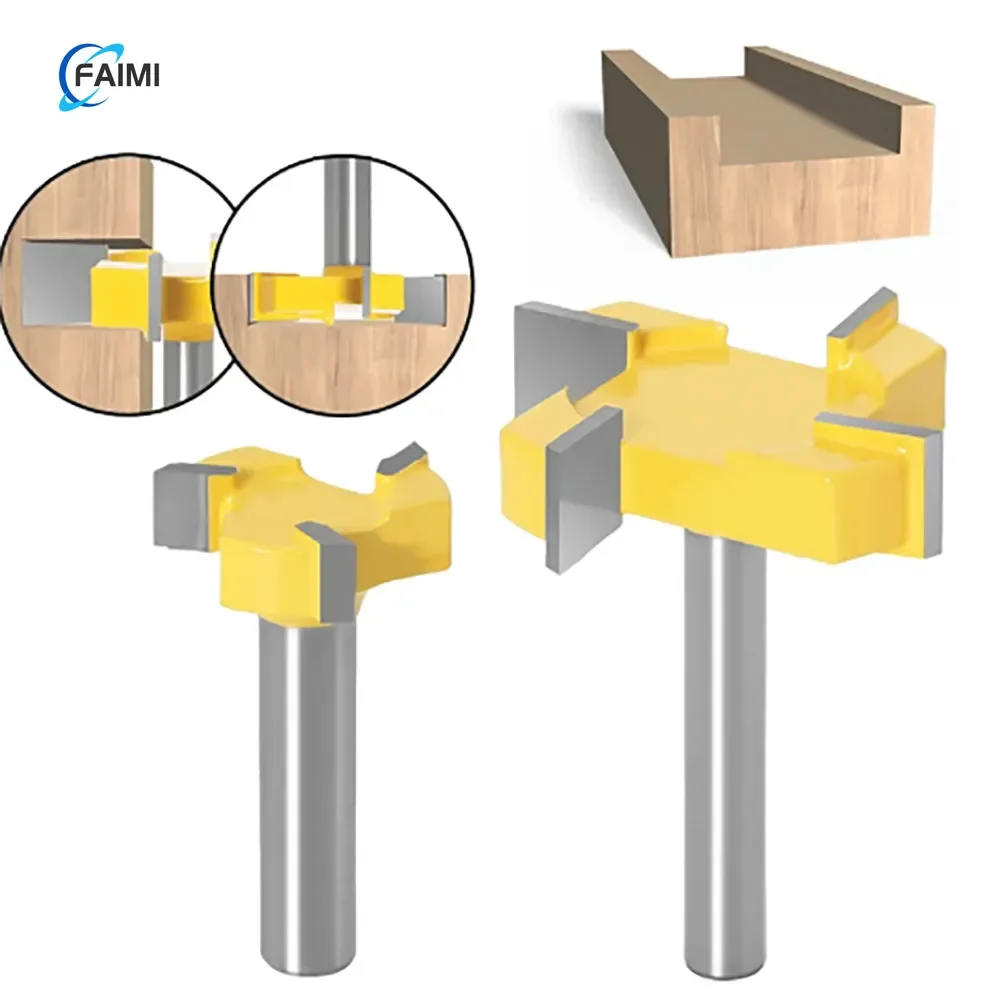 

1 шт. 6 мм 6,35 мм 8 мм хвостовик 4 края Т-образный долбежный резак деревообрабатывающий инструмент фрезы для дерева промышленный класс фреза