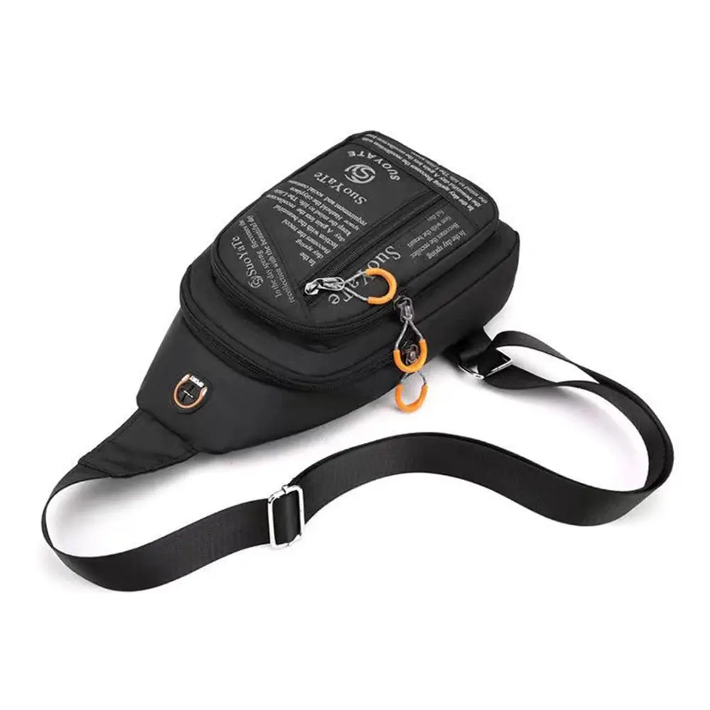 1Pcs New Nylon Men Chest Bag Black Blue Green Multifunctional Crossbody Bag Sports Large Capacity Waist Bag Mobile Phone