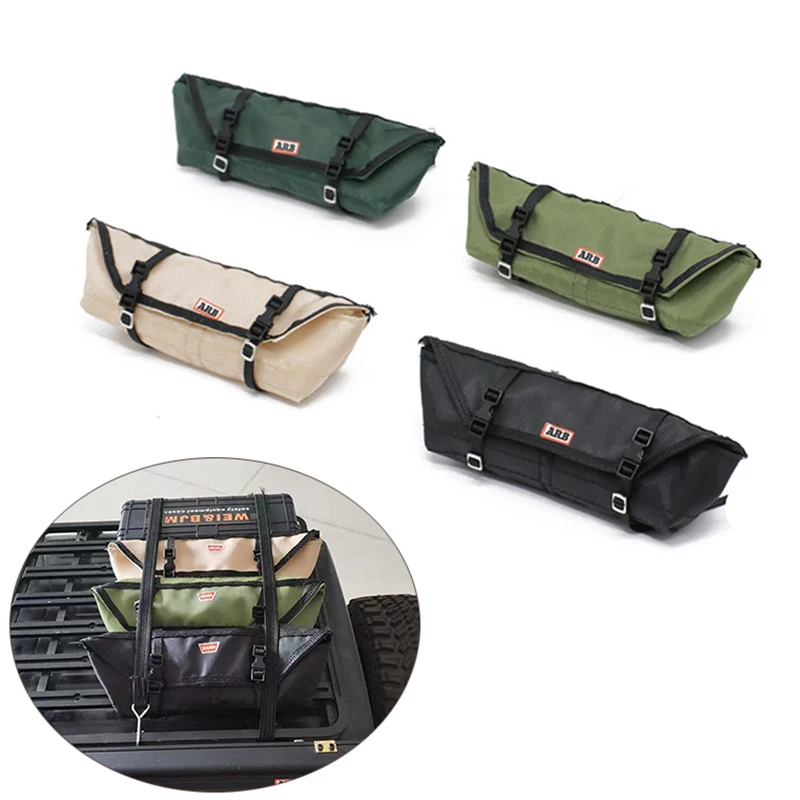 New Travel Car Cargo Roof Bag Rooftop Luggage for SCX10 TRX4 D90 1/10 Climbing Spare Ornaments