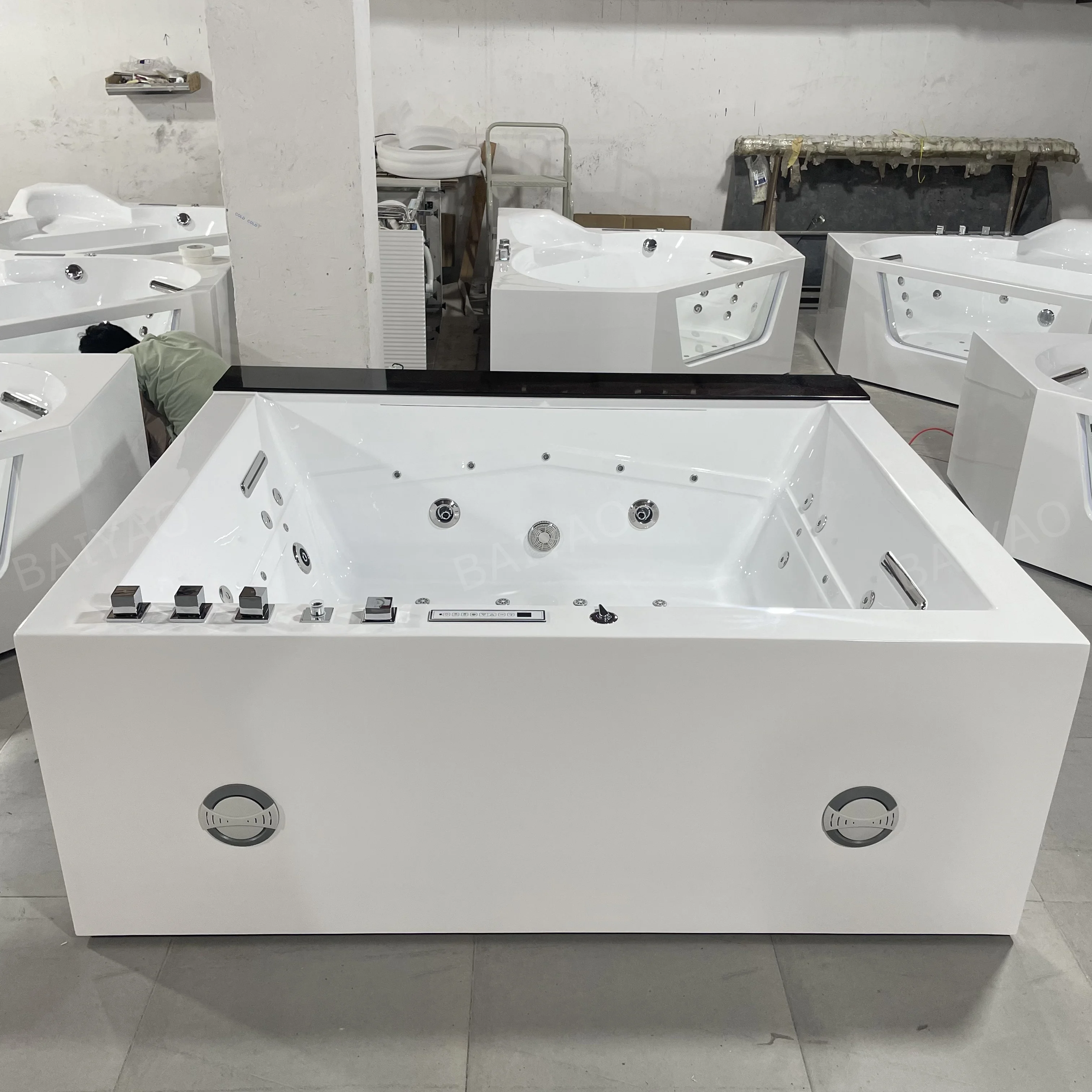 

Популярный роскошный акриловый массаж с интеллектуальным управлением для 2-х человек, спа-ванна, ванна для замачивания тела, красота