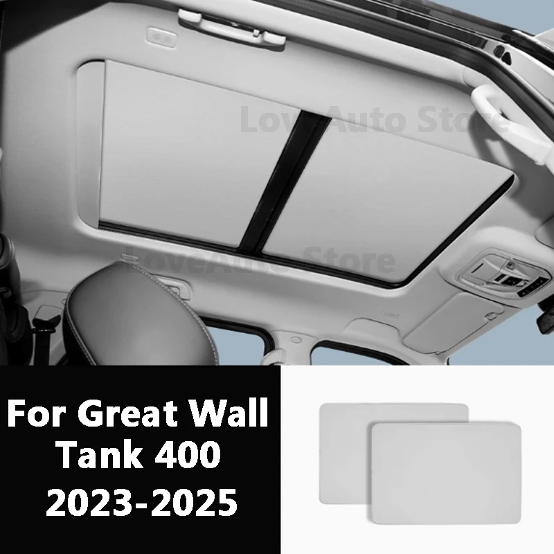 

For Great Wall GWM WEY TANK 400 2023-2025 Car Sunroof Shade Curtain Heat Shield Car Roof Sunscreen Plate Decoration Accessories