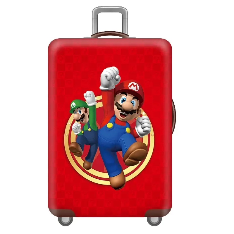 Super Mario Cartoon Luggage Protective Cover Anime Pattern 18-32 Inch Bag Suitcase Case Cute Thick Elastic Luggage Protective