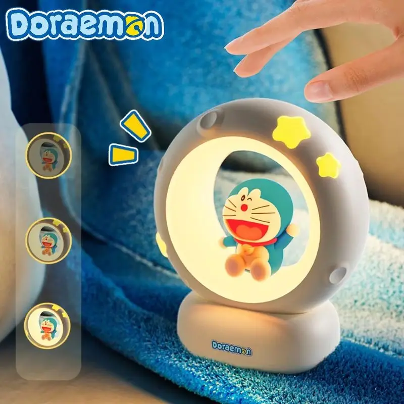 

Doraemon LED Night Light Warm Soft Light Cute Anime Lamp Pat Control USB Rechargeable Birthday Christmas Gift Room Decor