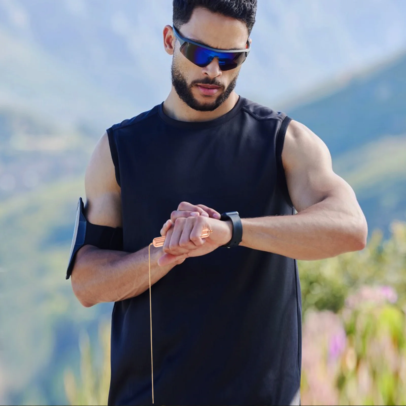 

2Pcs Copper Dowsing Rods High Precision Multi Functional Ghost Hunting Water Divination Treasure Locating Equipment