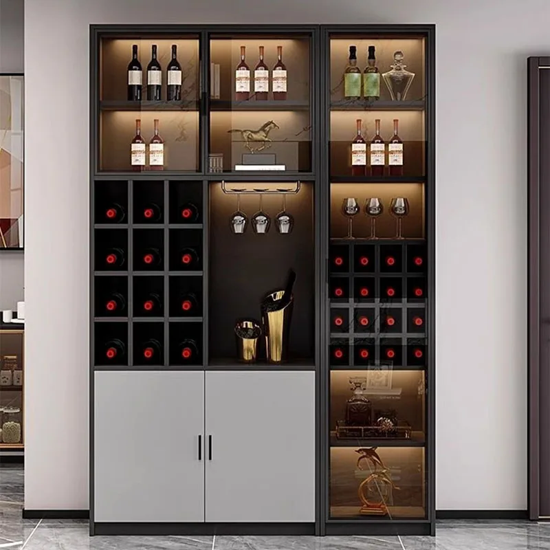 

Bar Cabinet Luxury Nordic Wall Whiskey Room Liquor High End Furniture Modern Home Elegant Vintage Wine Vitrine Antique Display