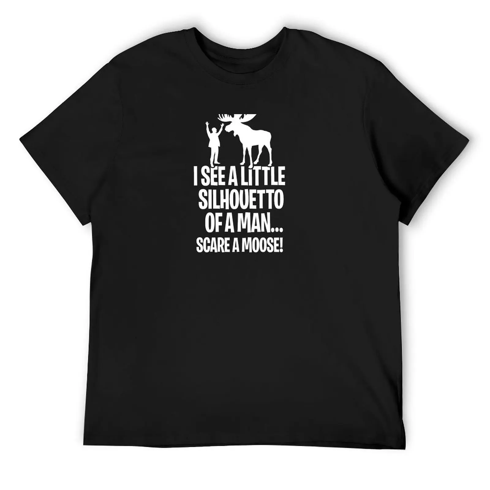 

I see a little silhouetto of a man rock music joke T-Shirt customs clothes for men