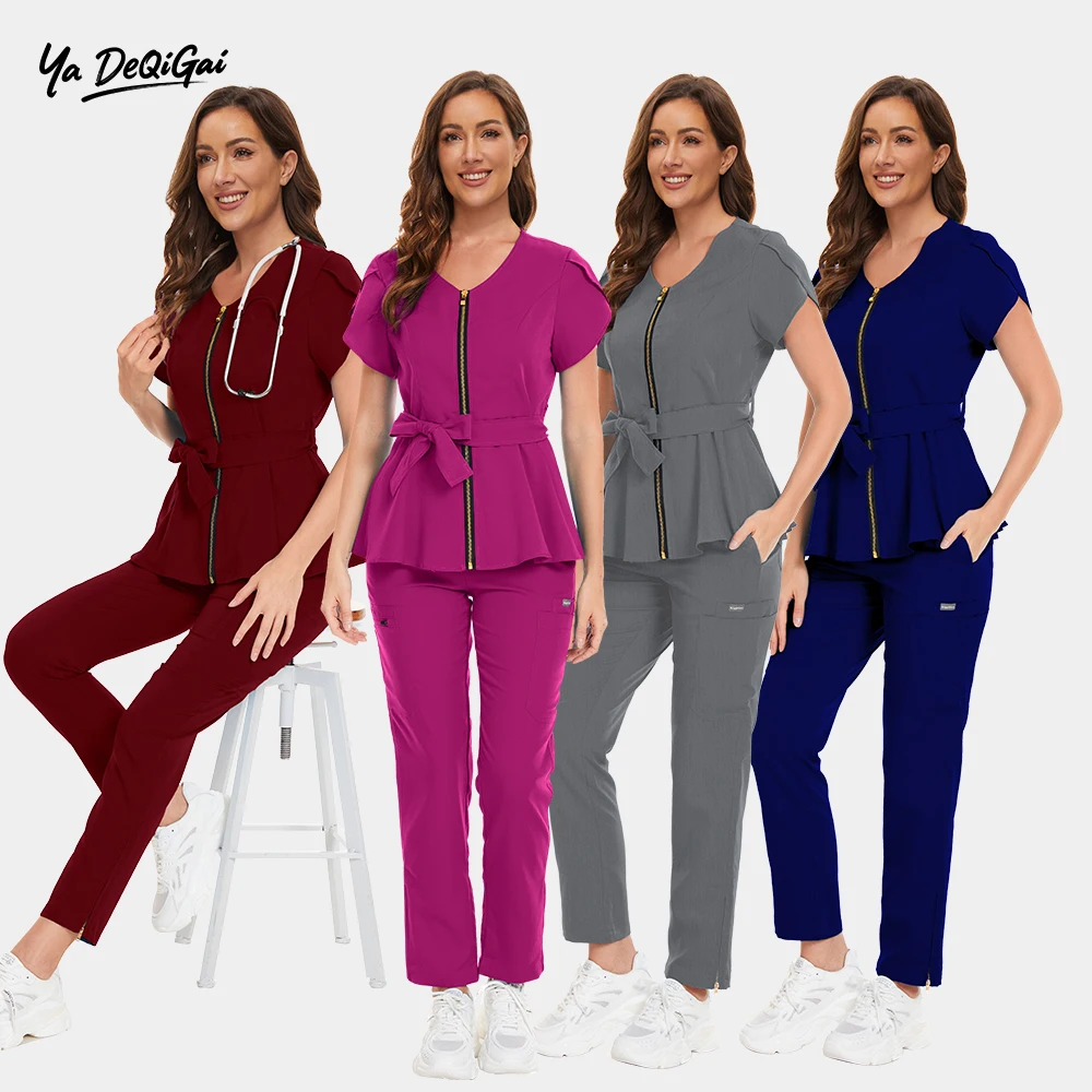 

Medical Uniform Scrubs Sets Wholesale Operating Room Scrubs Hospital Working Medical Supplies Nurse Dental Surgery Suit Workwear
