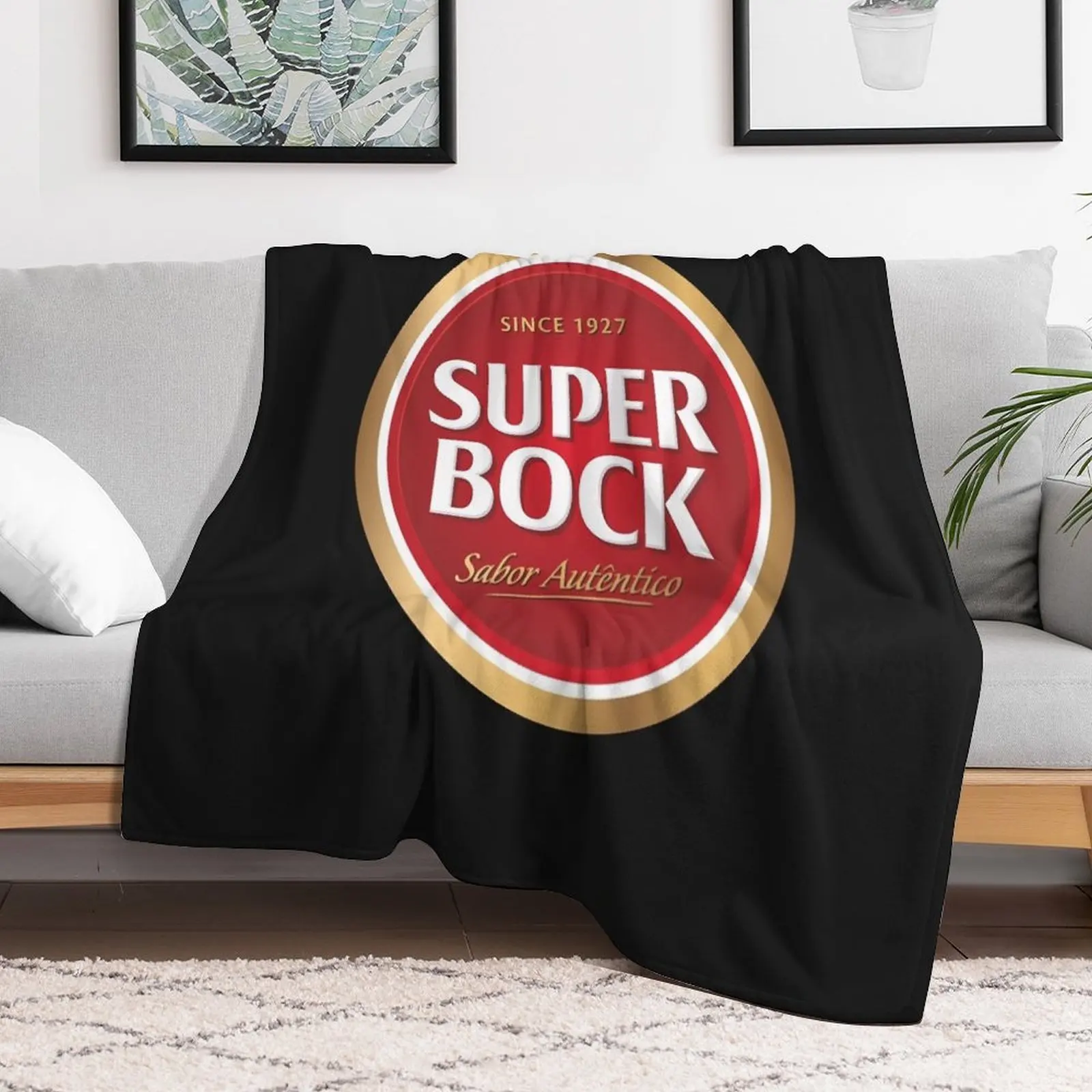 Super bock since logo Throw Blanket Shaggy Plush Sleeping Bag Plaid on the sofa Blankets