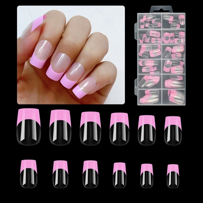 Fashionable and Reliable French Press On Nails Medium Square False Nails European and American Style Nail Art