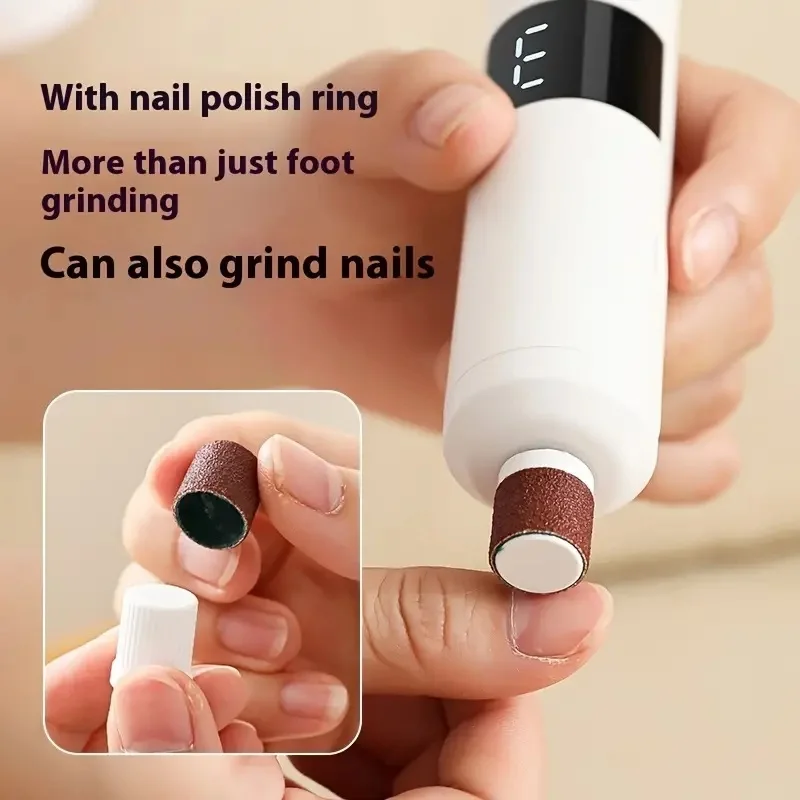 USB Charging Foot Grinder, Electric 2-in-1 Foot Grinder and Nail Grinder, Foot and Hand Care, Multifunctional Foot Beauty Device image 4
