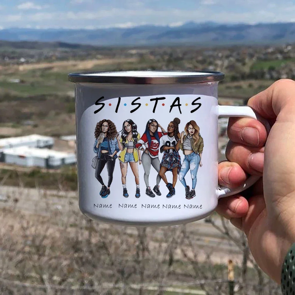 Customizable Cup for Coffee Personalized 5 Best Friend Enamel Cups With Your Name Printed on Them Dropshipping Gifts for Friends