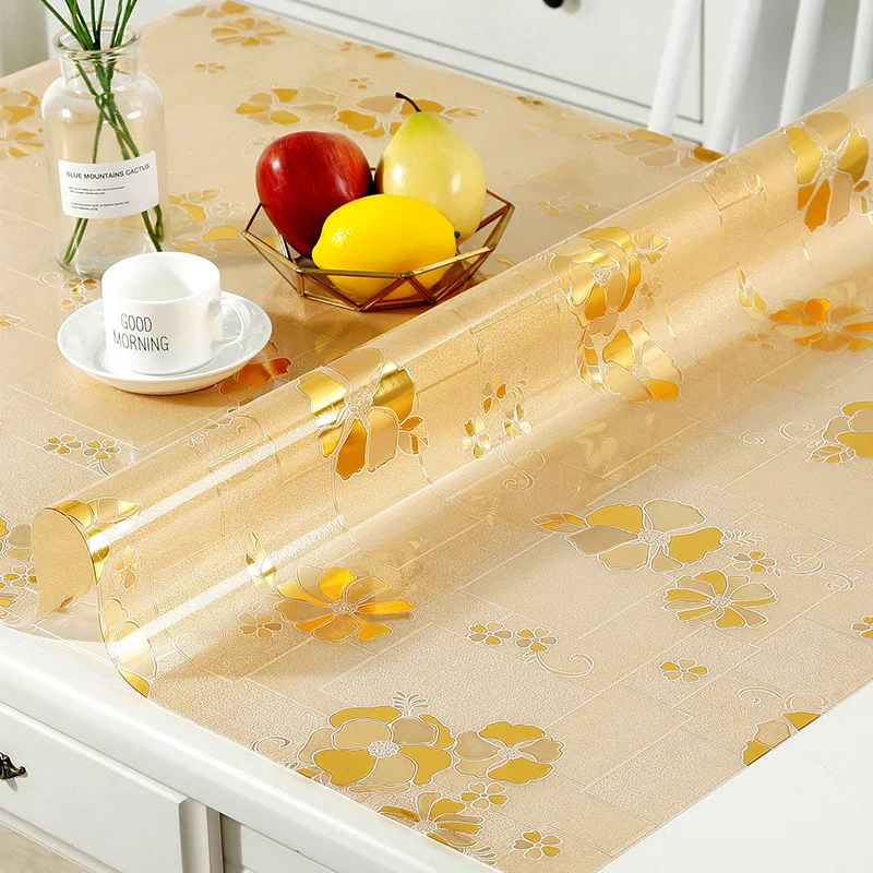 

Прозрачная защитная пленка для стола, нескользящая ПВХ-подложка в рулоне, прозрачная накладка на стол для прямоугольных и круглых столов, для использования в помещении и на улице