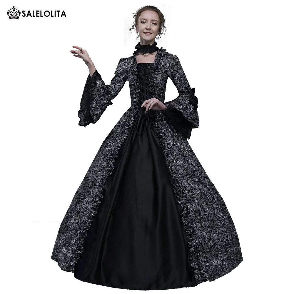 Gray/Red/Coffee Floral Cotton Women Rococo 18th Century Ball Gowns Renaissance Victorian Dresses Masquerade Vampire Costume - AliExpress 200000345 Gray/Red/Coffee Floral Cotton Women Rococo 18th Century Ball Gowns Renaissance Victorian Dresses Masquerade Vampire Costume - AliExpress 200000345