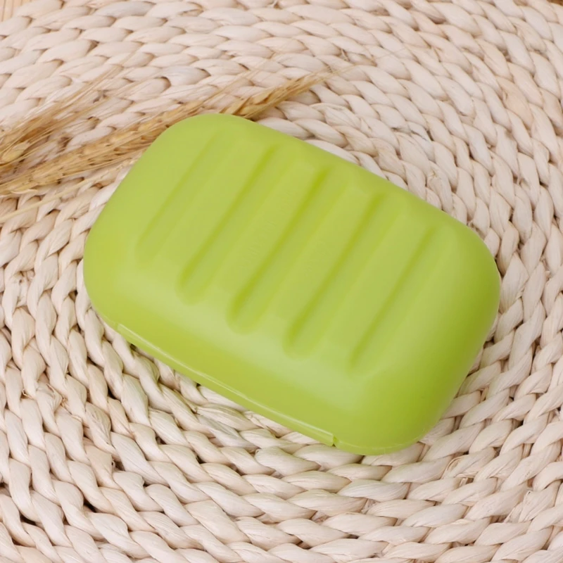 Portable Plastic Soap Box with Lid Bathroom Soap for Case Dish Plate Home Shower Travel Hiking Holder Container for Cam