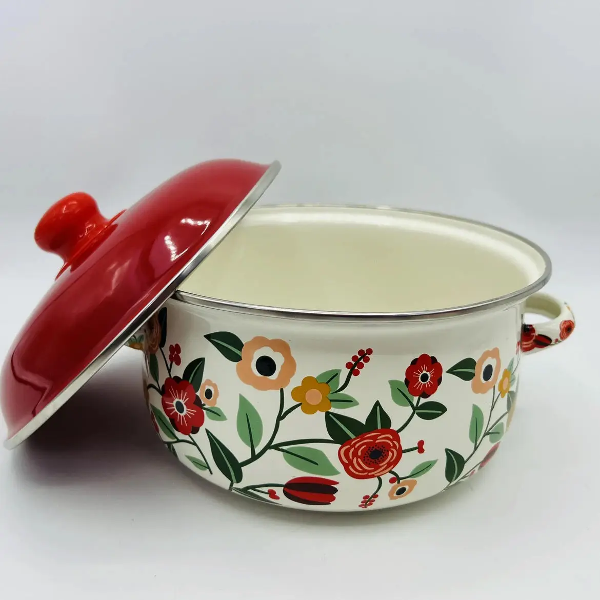 Enamel Thickened Stew Pot Household Kitchen Cookware Cooking Noodles Hot Milk Baby Supplement Stock Pot - Image 5
