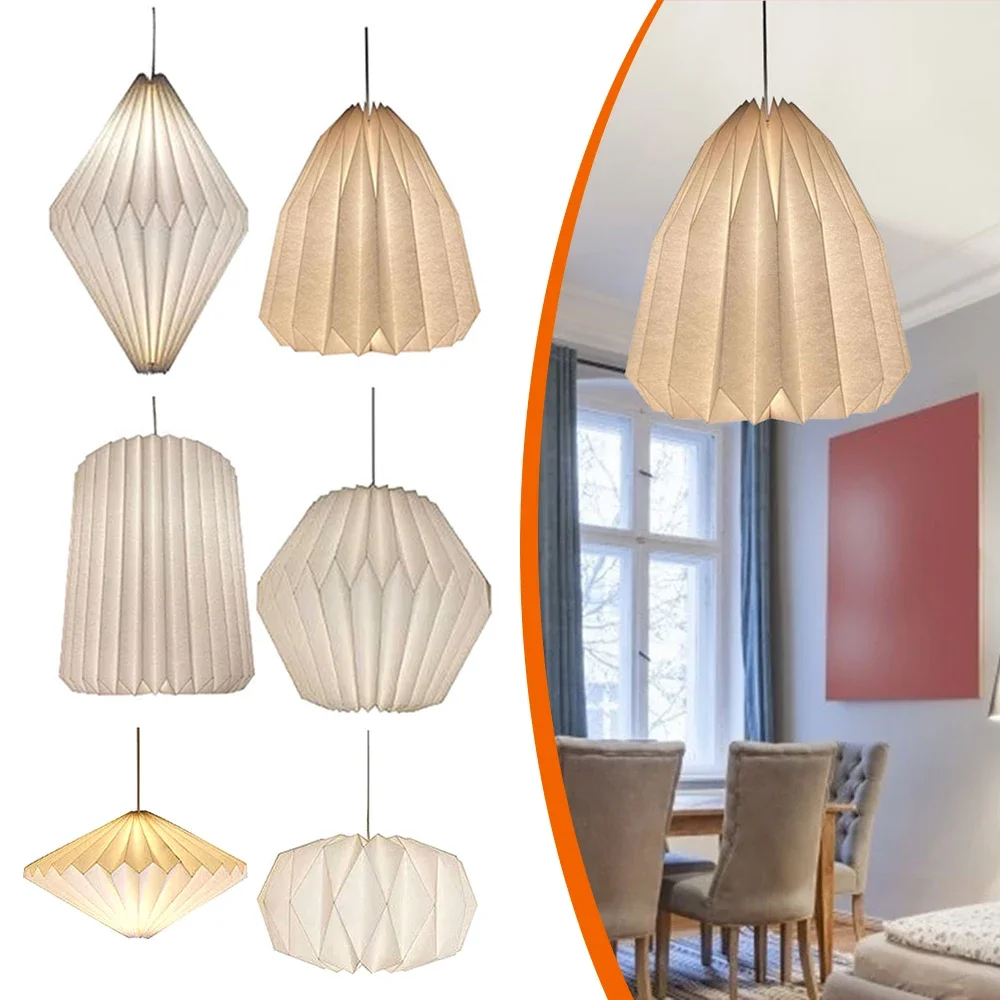 

1PC Creative Origami Ceiling Lamp Shade Living Room Restaurant Cafe Hanging Lamp Cover Nordic Style Lampshade Bedroom Decoration