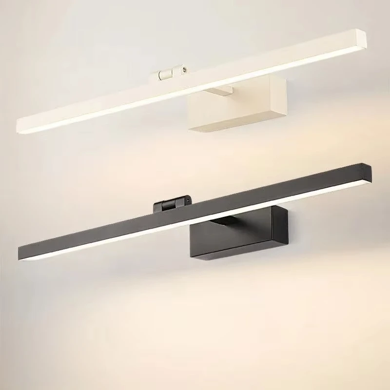 Modern Rotatable Bedside Wall Lamp  Anti Fog Bathroom Cabinet Mirror Front Lamp Mural Dresser Fill Light LED Mirror Headlight