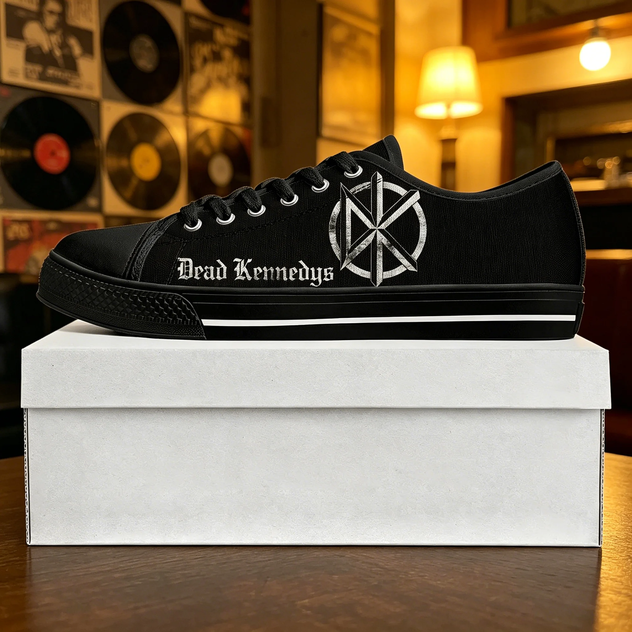 

Dead Kennedys Punk Rock Band 3D Print Low Top Canvas Shoes Unisex Street Style Breathable Lightweight Flat Sole Non Slip Casual