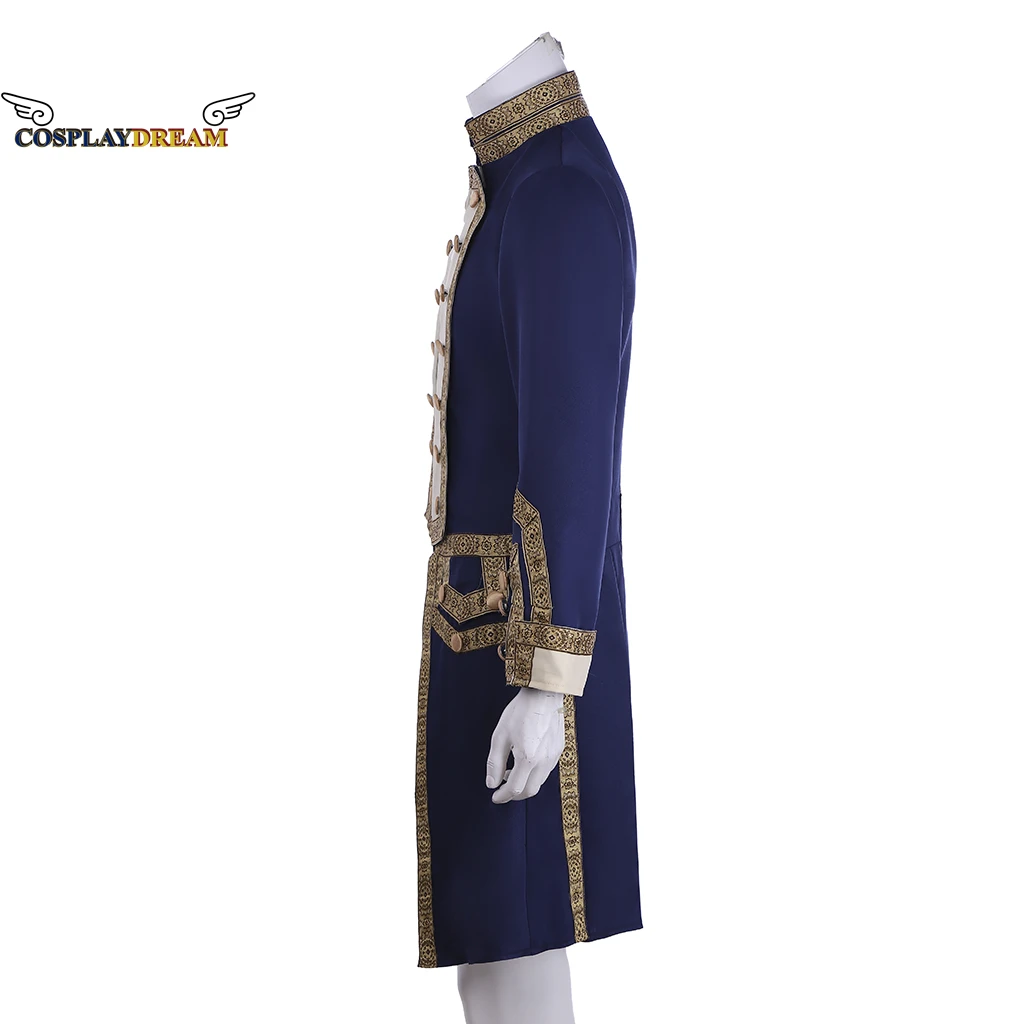 18th Century Mens Royal Military Medieval Uniform Jacket Colonial Tuxedo Hamilton Coat Medieval Tailcoat Cosplay Costume