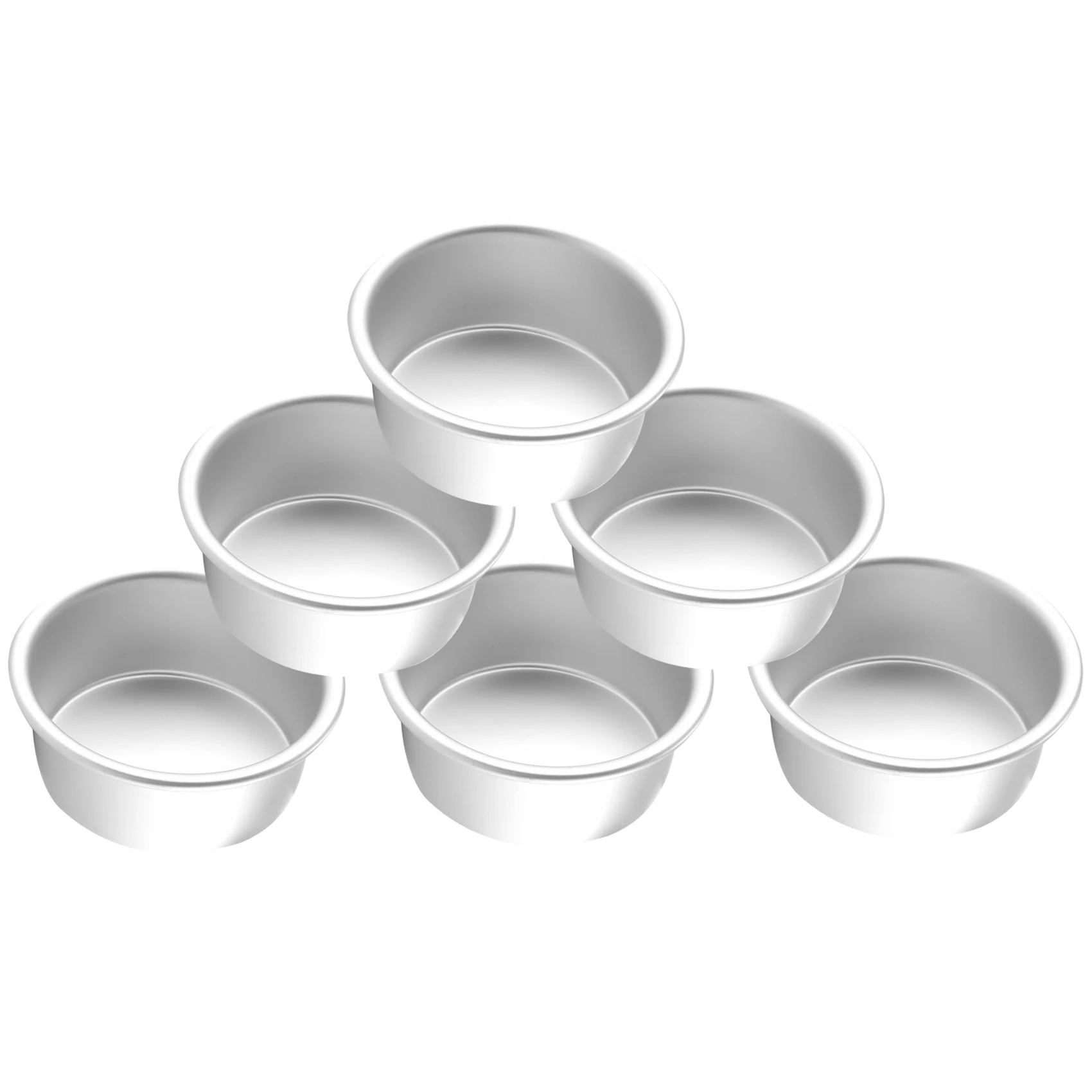 4 Inch Cake Pan,6 Piece Mini Cake Pan Round Tier Baking Cake Pans Set for Baking Steaming,Baking Round Cake Pan