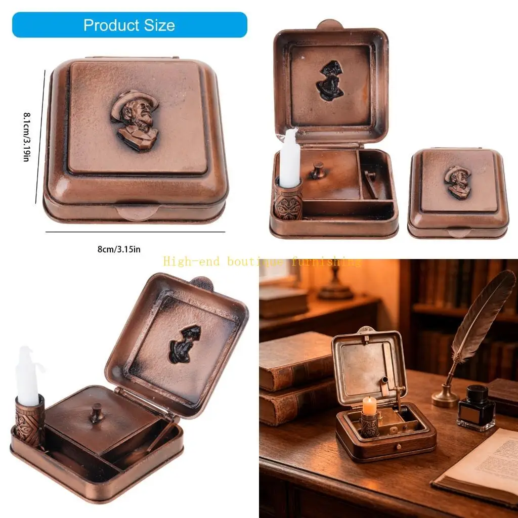 L9NB Practical Wind up Holders with Antique Aesthetic and Functional Ignitions System Collectible Antique Addition
