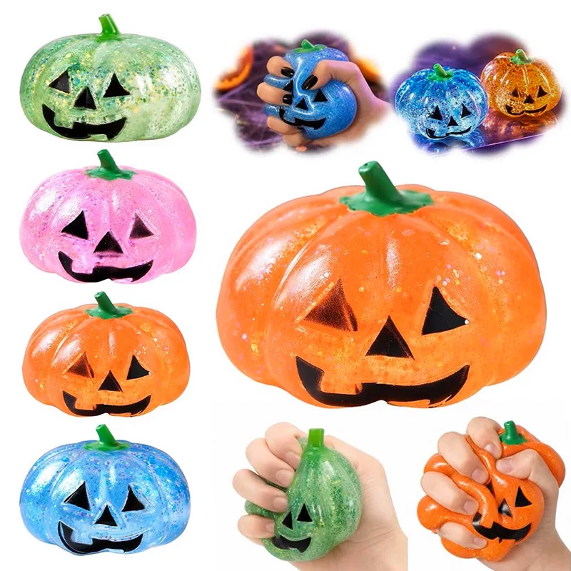 2026 New Maltose Halloween Pumpkin Stress Ball Fidget Sensory Toy for ADHD Autism Slow Rebound Squeeze Toy Adults Halloween Gift