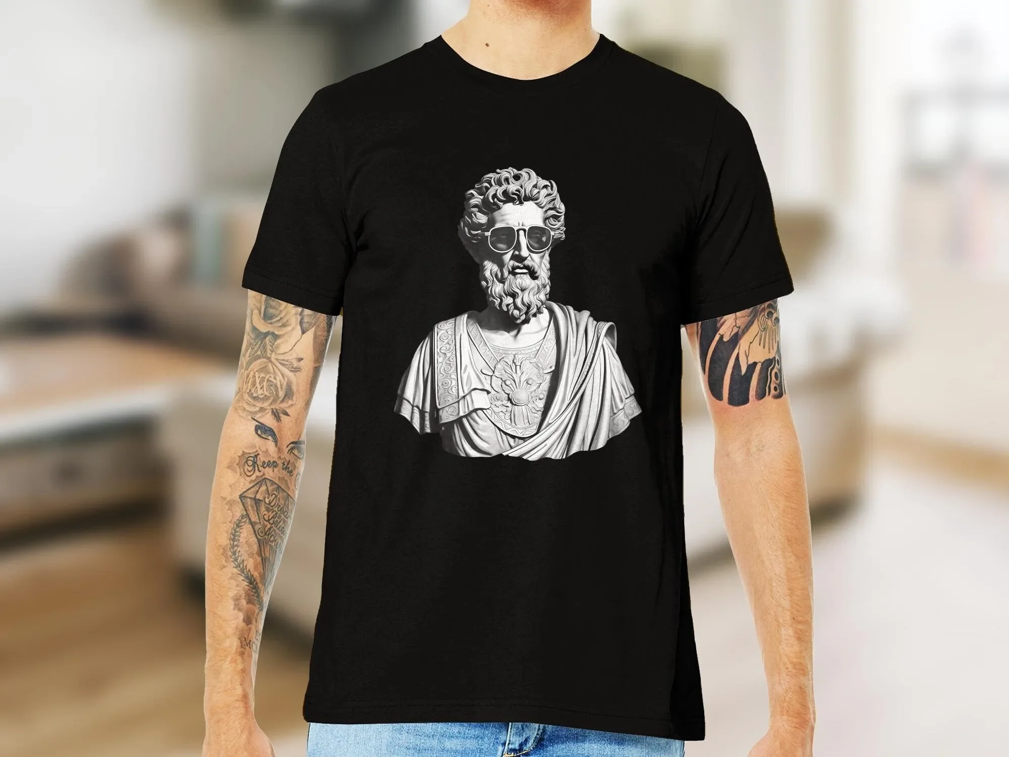 Marcus Aurelius Stoicism T-shirts Stoic Philosophy Shirts Zen