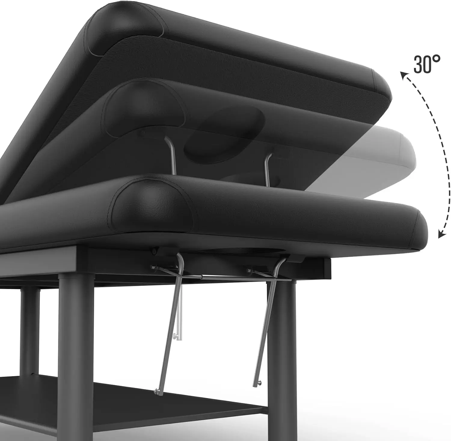 سرير تدليك ثابت احترافي شديد التحمل، طاولة تدليك ثابتة واسعة مع مسند ظهر لطاولة العلاج العلاج الطبيعي