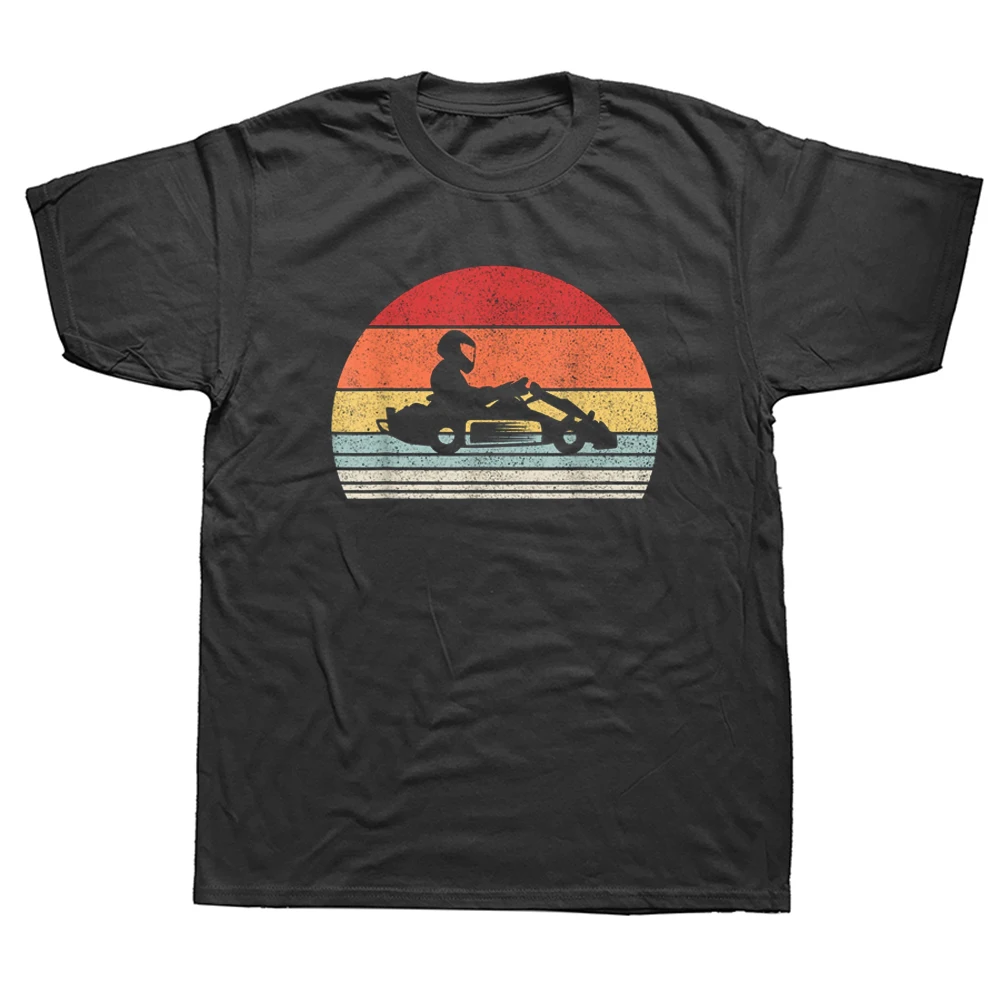 Vintage Retro Go Kart Driver Racing Gift Go Karting T Shirts Graphic Cotton Streetwear Short Sleeve Birthday Gifts T-shirt