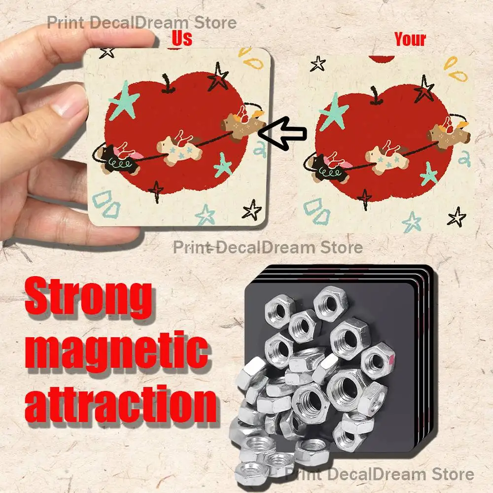 

1 Cute Cartoon Anime Refrigerator Magnets Soft Magnetic Heat Transfer Refrigerator Magnets Gift