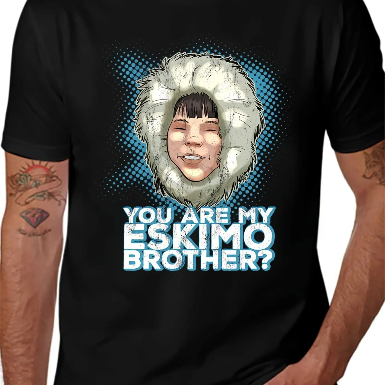 The Latest Men's Pure Cotton T-shirt From Eskimo Brothers in 2025 Is Breathable and Of High Quality. It's for Beach Travel