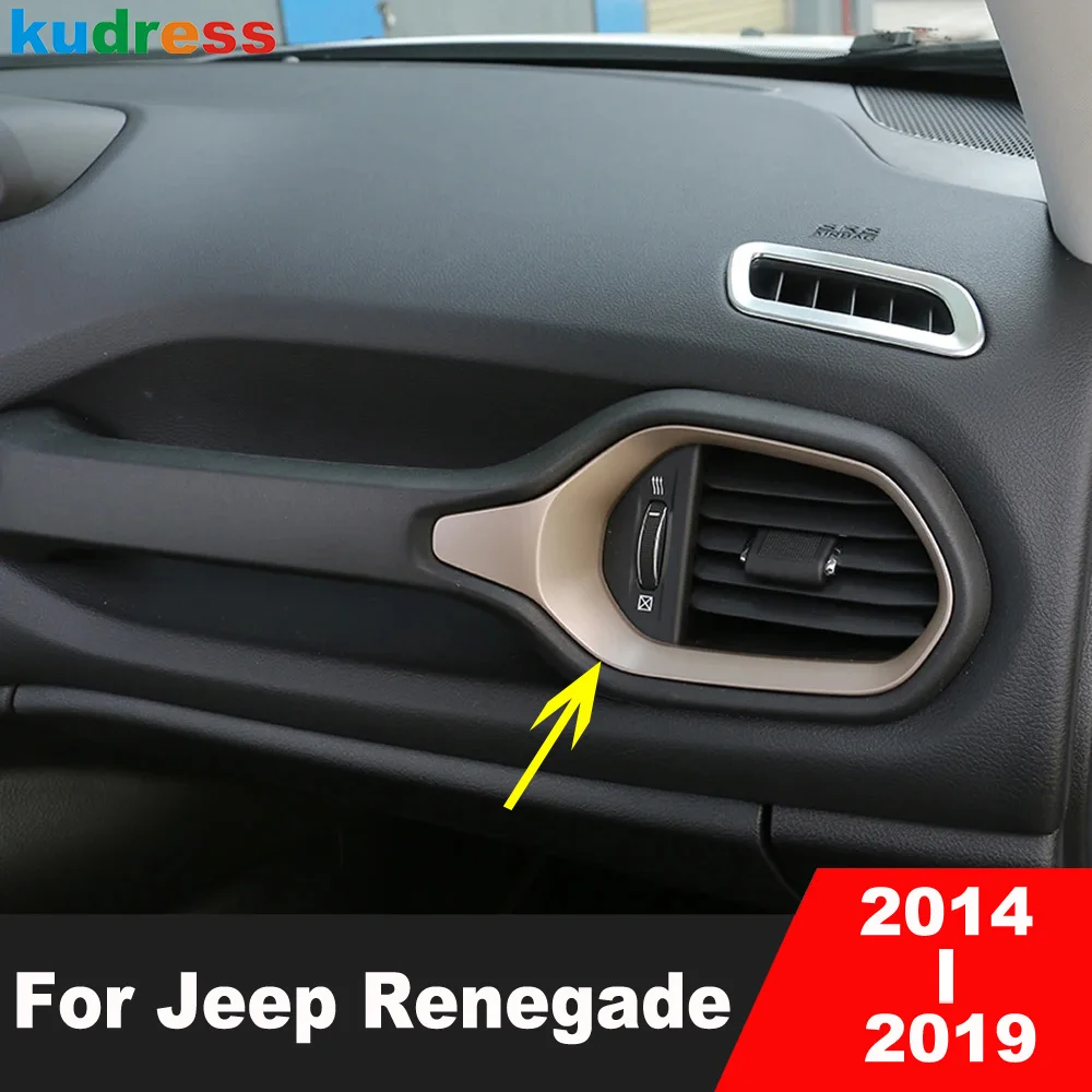 Car Front Side Air Condition Vent Outlet Cover Trim For Jeep Renegade 2014 2015 2016 2017 2018 2019 Matte Inteiror Accessories