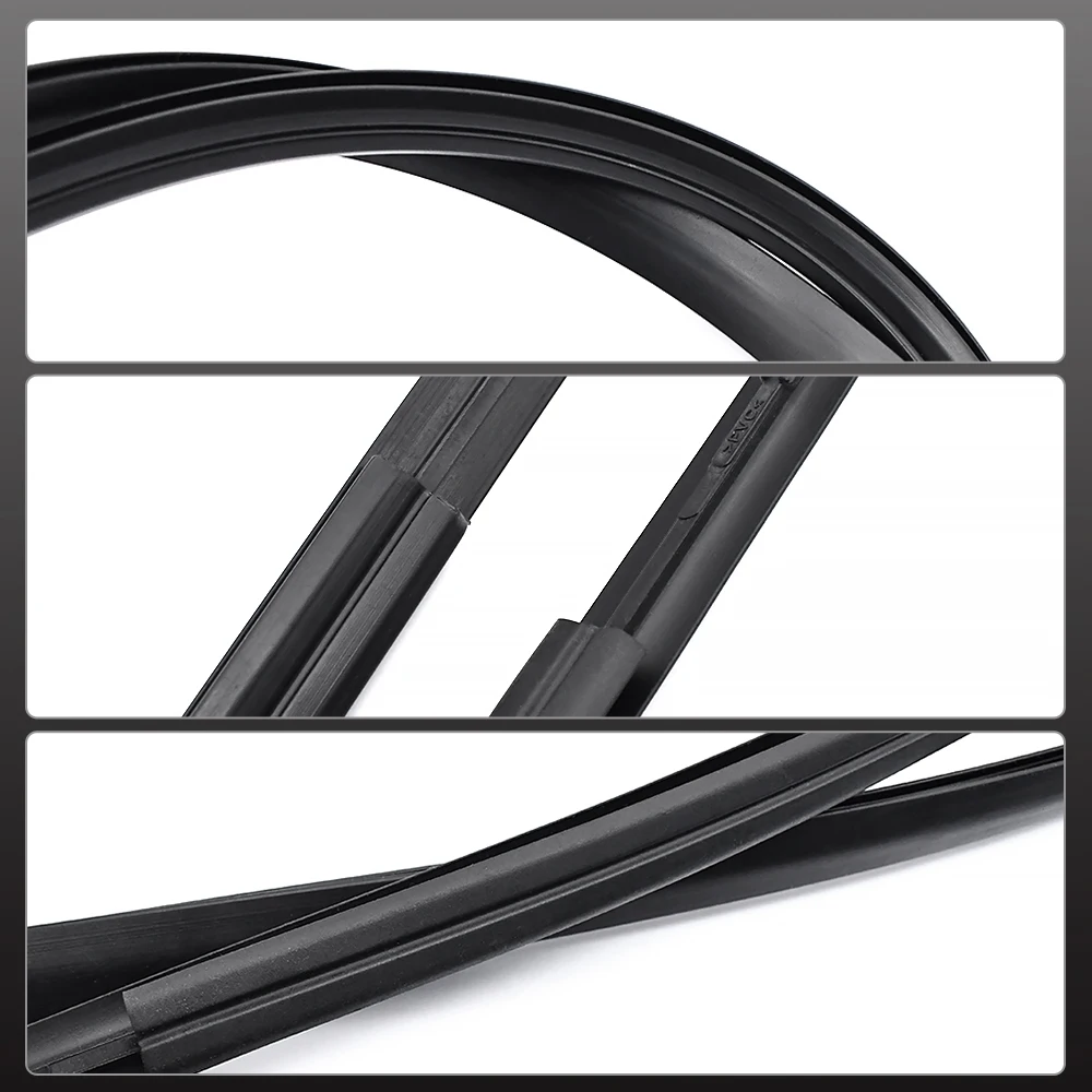 136cm 1Pair Left Right Side Car Roof Trim Molding Strips Rubber Fit for Toyota Corolla 2009 2010 2011 2012 2013 Black