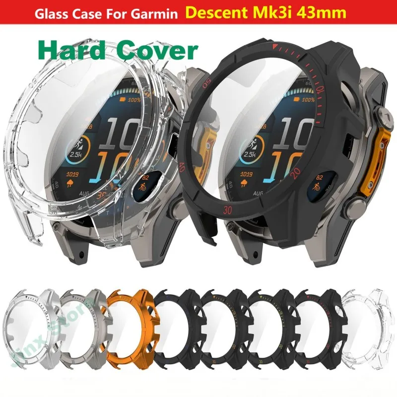 

Tempered Glass Case for Garmin Descent Mk3i 43mm Smart Watch Strap Cover Film Mk 3i Protector Shell Bumper Accessories