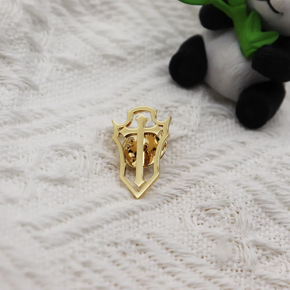 

Religious Cross Stainless Steel Brooch Represents Faith Exquisite Brooch Family Gift