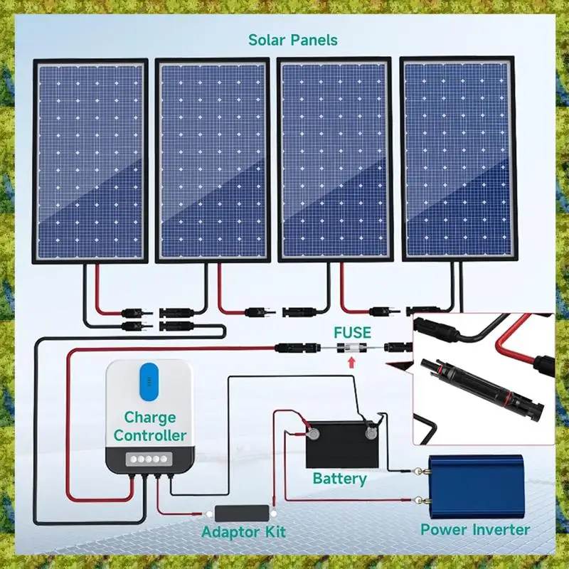 Solar Fuse IP67 Solar Fuse Holder Inline 2 Pieces PV Panel Fuse Male Andfemale Solar Panel Connector