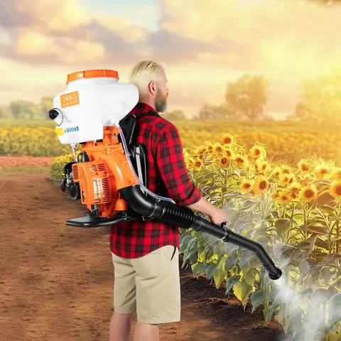 14L Sprayer Duster Gasoline Backpack, High Pressure Mist Spray Machine 4L/min with 12m Spray Range, Farm Orchard Garden Tool