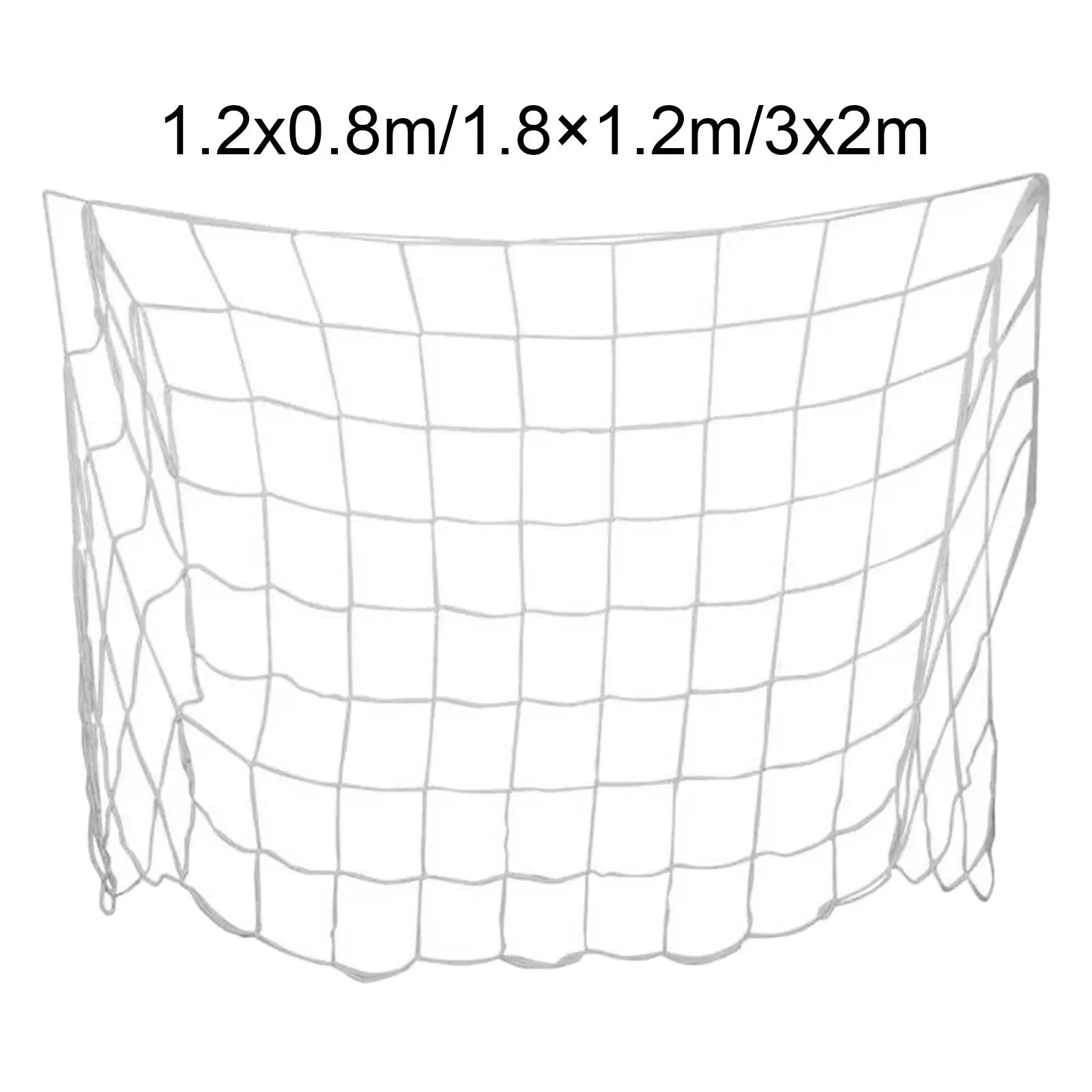 Portable Football Net Replace Accessories Polyethylene Netting White Soccer Goal Net for Competition, Match