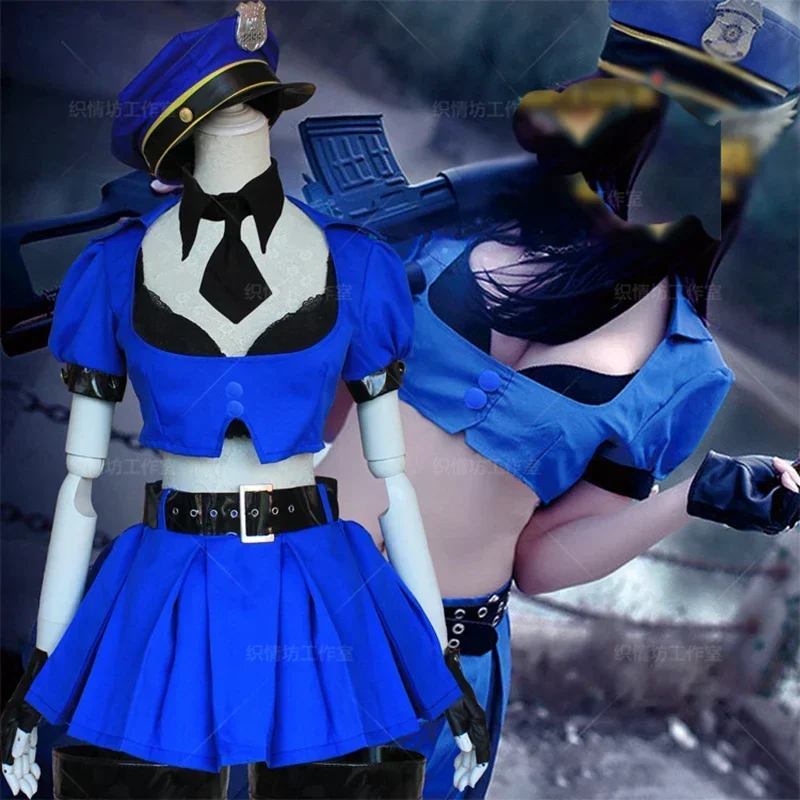 

CosplayCostume de Cosplay Brdwn le Shérif de Piltover pour Femme, Uniforme Imbibé