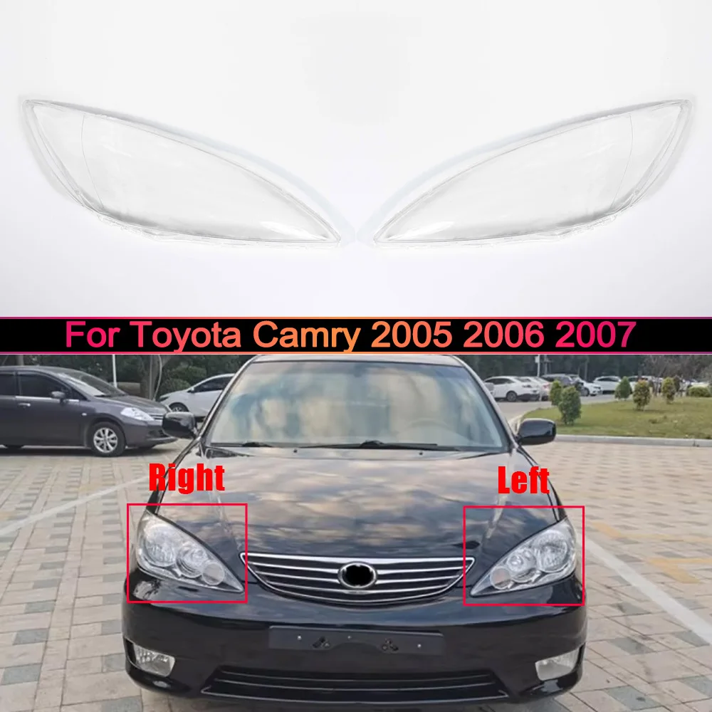 

For Toyota Camry 2005 2006 2007 Car Accessories Headlight Lens Cover Headlamp Shell Lampshade Transparent Shade Mask Plexiglass