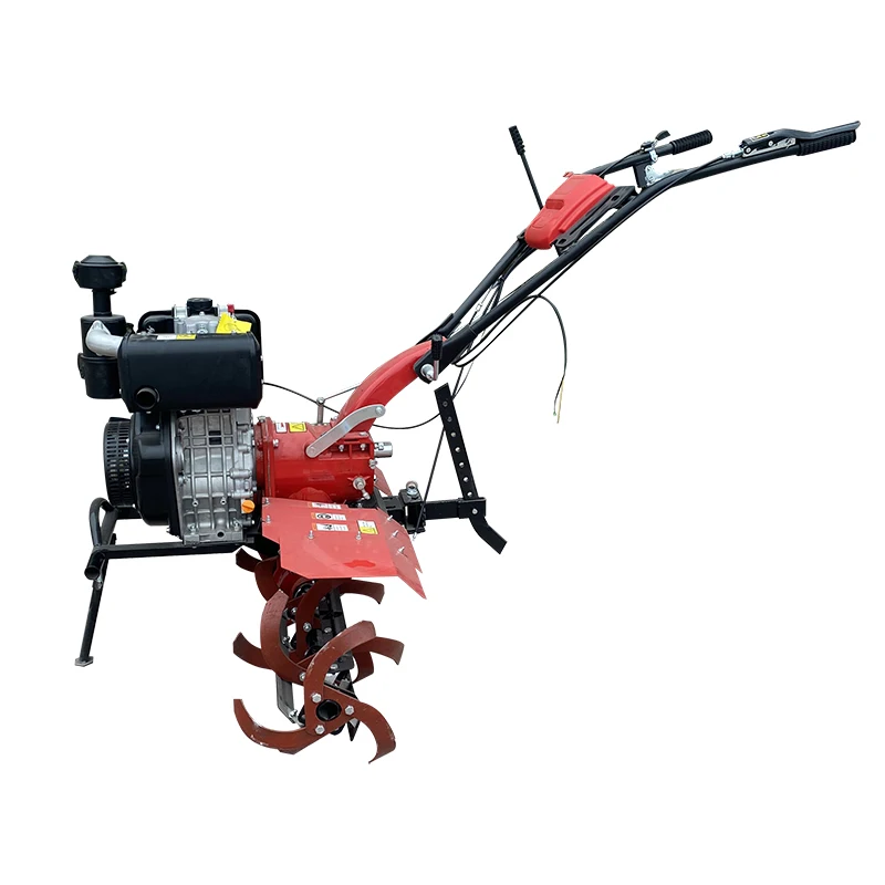 

8.8h p Diesel Micro Power Tiller Hand-Pushed Multifunctional Mini Tractor Farm Agriculture Core Components Engine Motor Gearbox