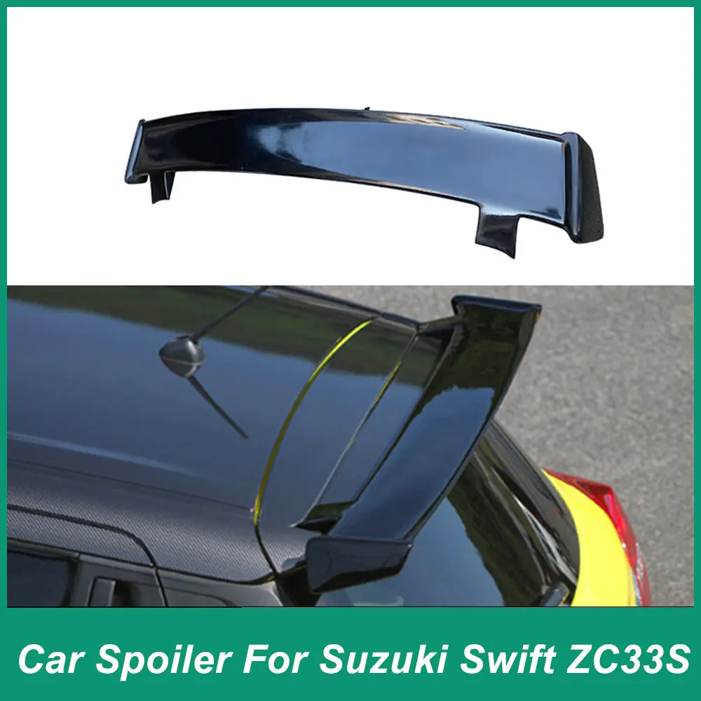 

Для Suzuki Swift Sport ZC33S 2019-2021 задний спойлер на крышу высокого качества из углеродного волокна FRP комплект кузова автомобиля модифицированное хвостовое крыло VaneBlack