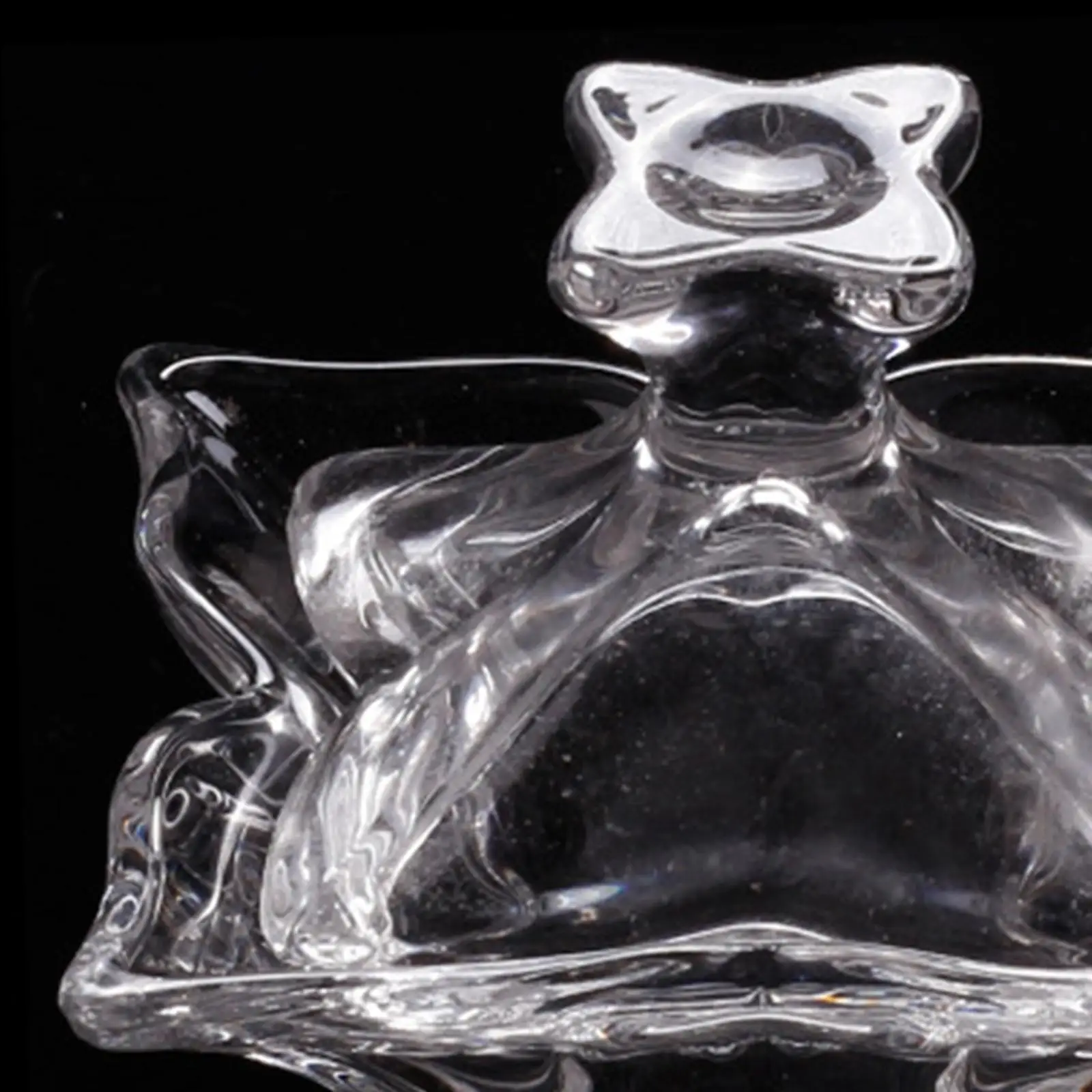 Nail Liquid Bowl Transparent Glass Crystal Cup Lid for Acrylic Powder Mixing Manicure Nail Art Decoration