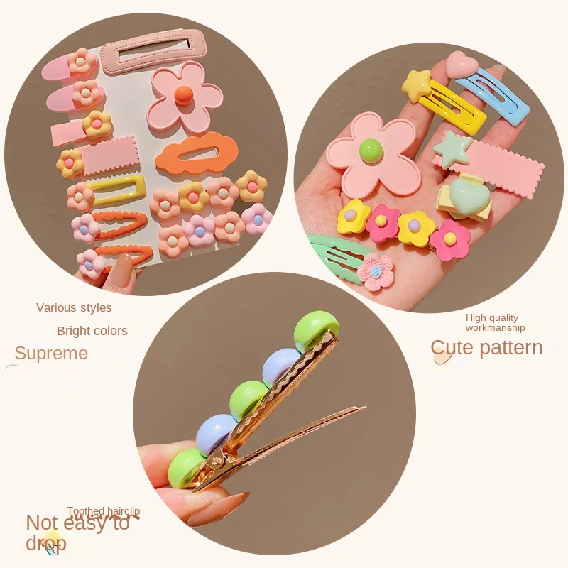 Candy Color Hairpin Girl Hair Accessoires Side Clip Baby Hair Barrette Broken Hair Clips Children Hair Bows Ornament