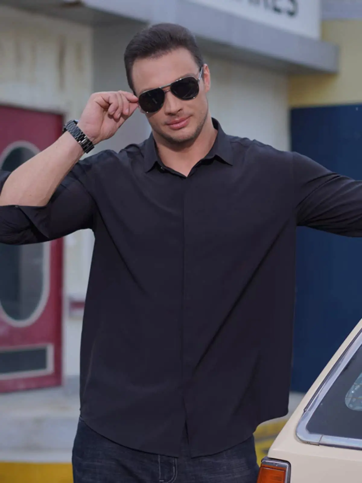 Spring and Autumn New Fattened Large Men's Long Sleeve Shirt Large Size Casual Solid Color Non-ironing Shirts