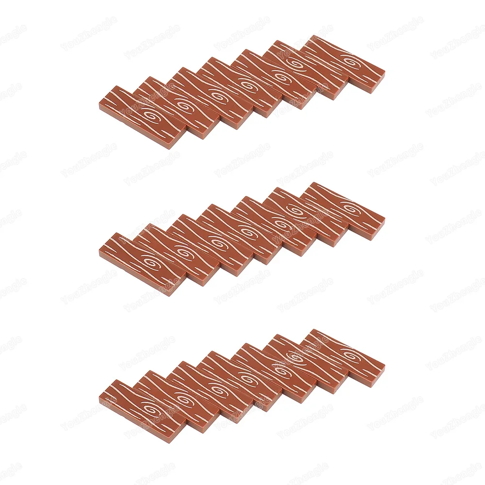 63864pb133 Holzmaserung Muster Gedruckt Baustein Fliesen 1x3 Montage MOC figuren Militärische Ausrüstung Zubehör Modell Geschenk Spielzeug